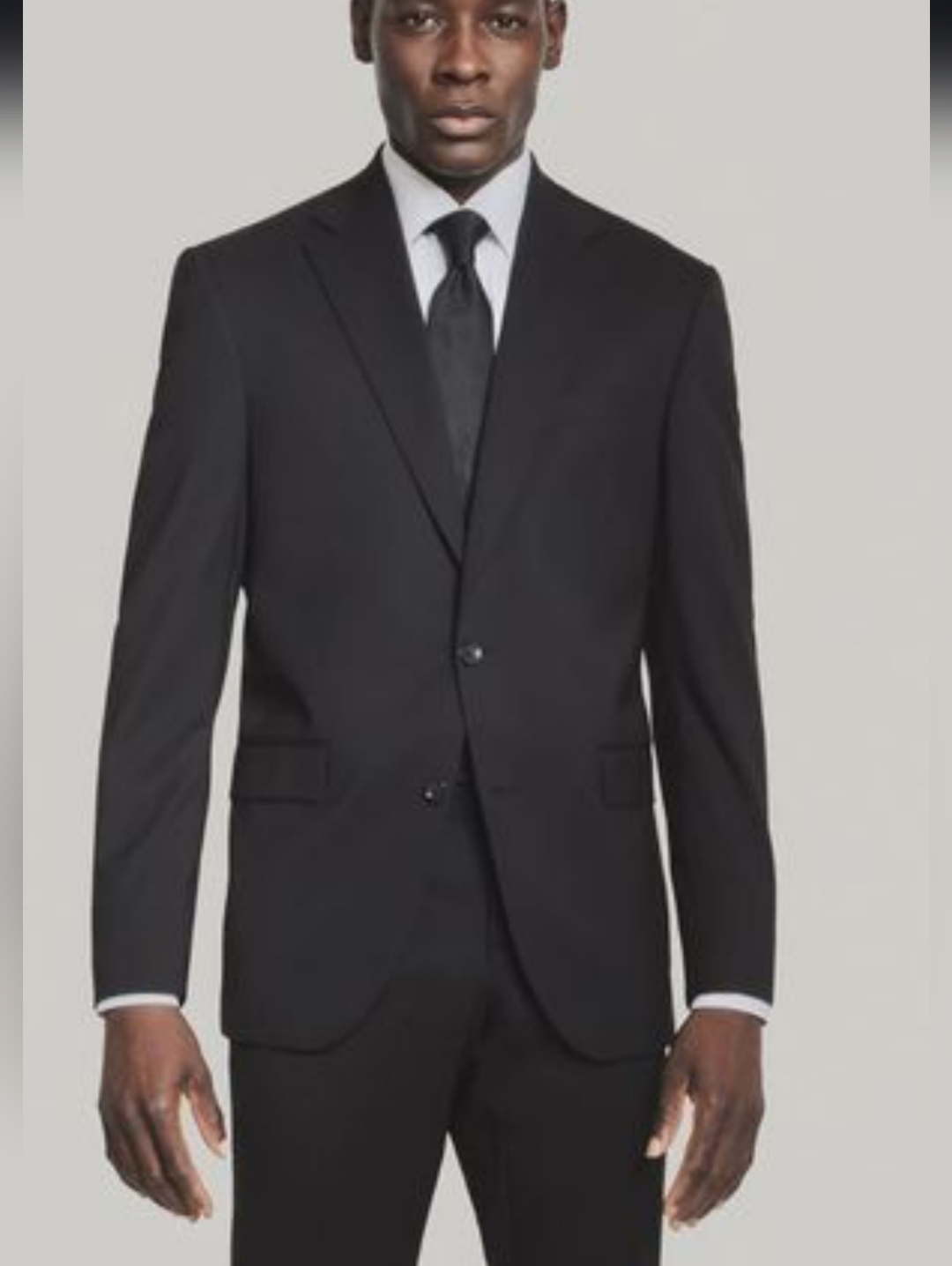 Jack Victor New York Ct Black 3sixty5 Superfine Wool Suit Jacket Luxe Men's 46r